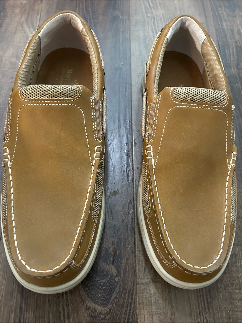 Margaritaville Mens Depth Knot Beige  Canvas Slip On Loafer Shoes Size 12